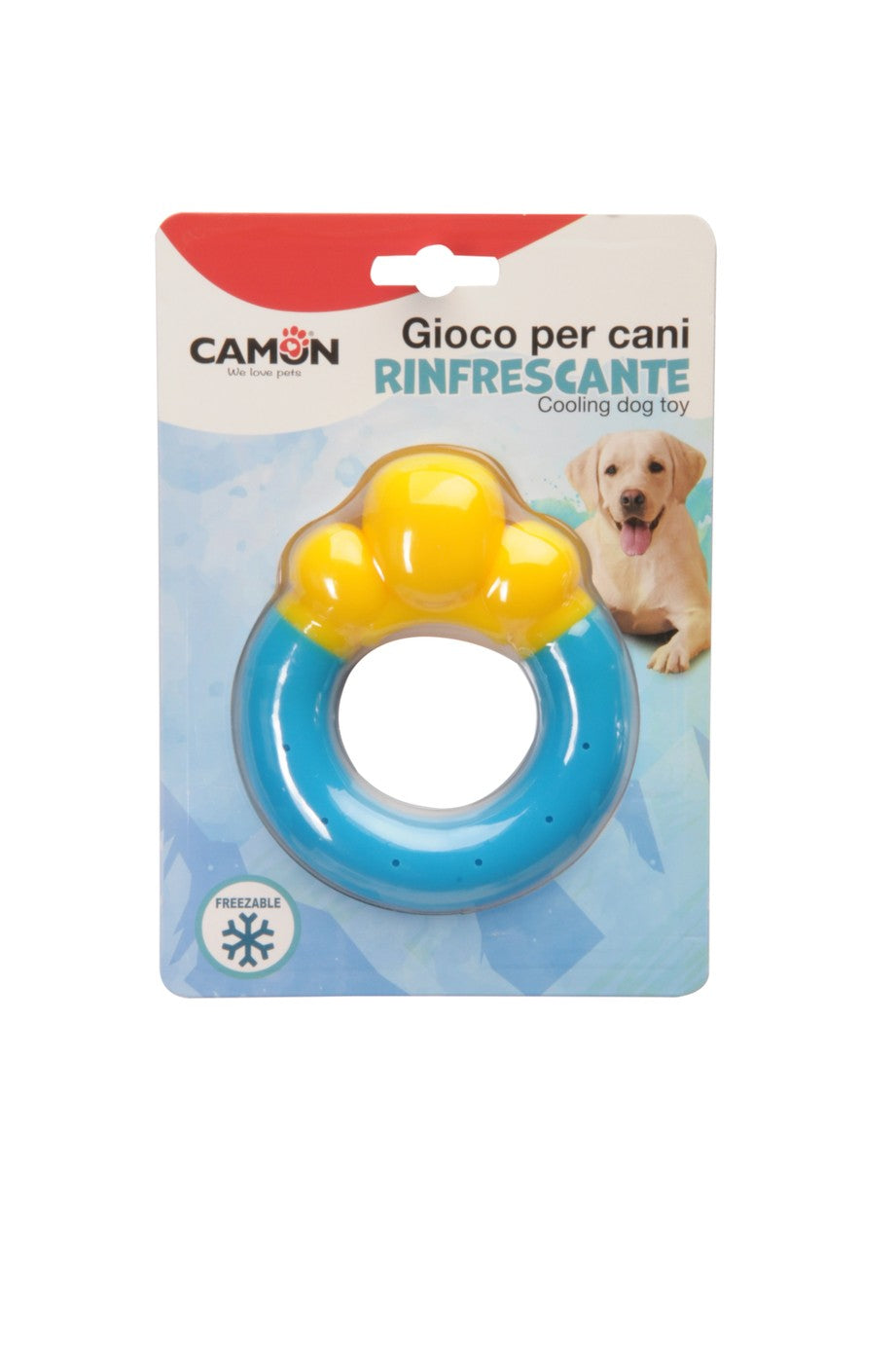 ioco rinfrescante Camon per cani a forma di anello in TPR da 12 cm ioco rinfrescante Camon per cani a forma di anello in TPR da 12 cm